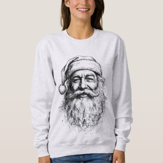 Lijntekening Kerstman Trui (Voorkant)