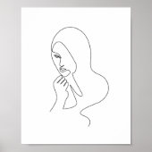 Lijntekening | Minimale moderne hedendaagse kunst Poster (Voorkant)