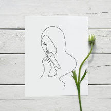 Lijntekening | Minimale moderne hedendaagse kunst