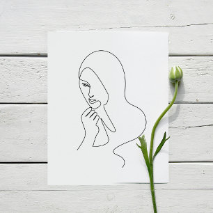 Lijntekening   Minimale moderne hedendaagse kunst Poster