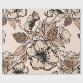 Lijntekening naadloos patroon. Lichte kleuren. Vin Cadeaupapier (Vlak)