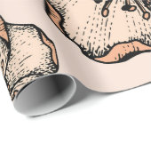 Lijntekening naadloos patroon. Lichte kleuren. Vin Cadeaupapier (Rol Hoek)