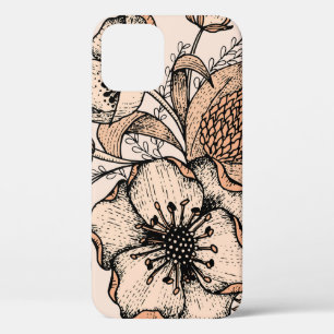 Lijntekening naadloos patroon. Lichte kleuren. Vin Case-Mate iPhone Case