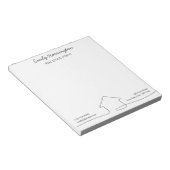 Lijntekening Notitieblok Neutrale Makelaar (Schuin)