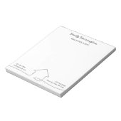 Lijntekening Notitieblok Neutrale Makelaar (Linkerzijde)