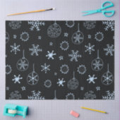 Lijntekening Ornamenten en sneeuwvlokken Kerst Tissuepapier (Craft)