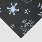 Lijntekening Ornamenten en sneeuwvlokken Kerst Tissuepapier (Detail)