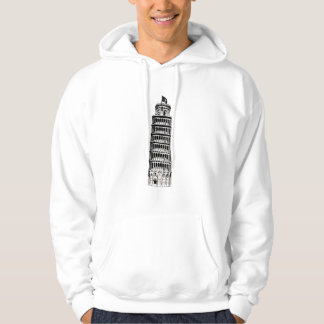 Lijntekening Scheve Toren van Pisa Hoodie