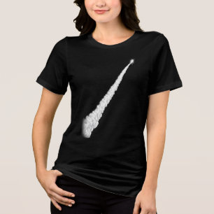 Lijntekening van dampstreep bij raketlancering Tri-Blend shirt