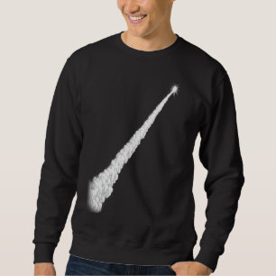 Lijntekening van dampstreep bij raketlancering trui