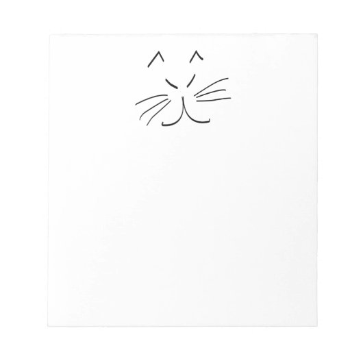 Lijntekening van een kat notitieblok (Voorkant)