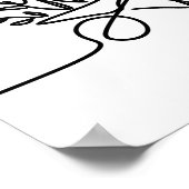 lijntekening van een landbouwer of tuinman poster (Hoek)