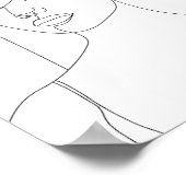 Lijntekening van een  vrouw poster (Hoek)