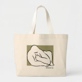 Lijntekening van Ishmael. Grote Tote Bag (Voorkant)