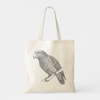 LIJNTEKENING VAN PAPEGAAI KUNST TOTE BAG