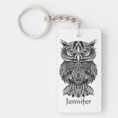 Lijntekening vogeltrekvogels Grafische kunst Sleutelhanger (Voorkant)