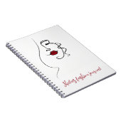 Lijntekening Vrouw Gezicht Notitieboek (Rechterzijde)