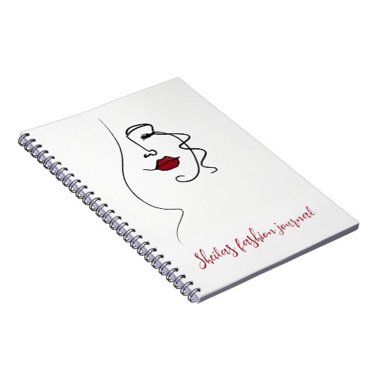 Lijntekening Vrouw Gezicht Notitieboek (Rechterzijde)