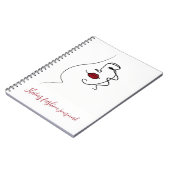 Lijntekening Vrouw Gezicht Notitieboek (Linkerzijde)