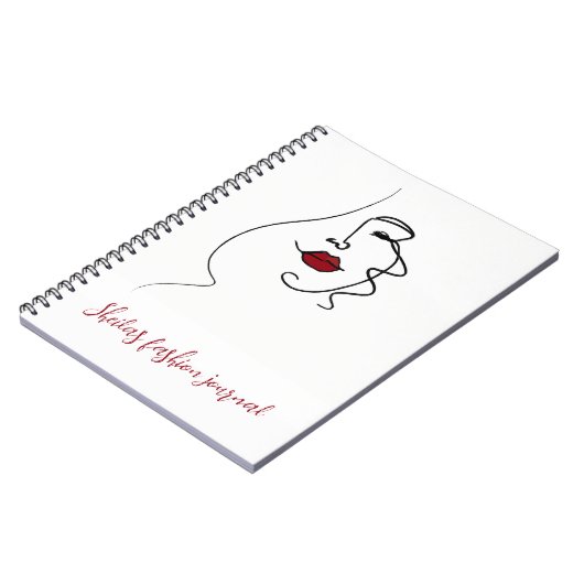 Lijntekening Vrouw Gezicht Notitieboek (Linkerzijde)