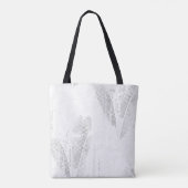 Lijntekening, Zeeschelp, Harp Tote Bag (Achterkant)