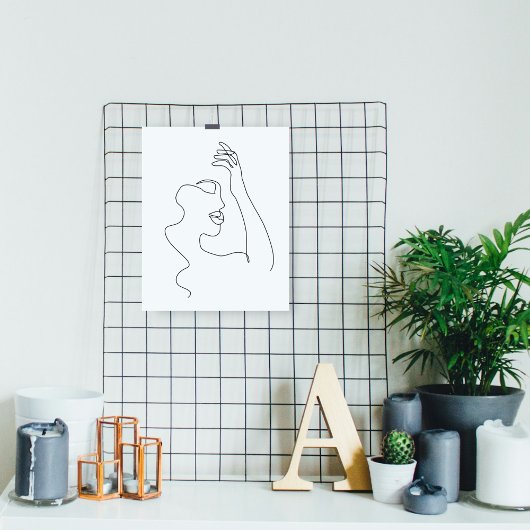 Lijntekening | Zwart-wit | Minimalistisch Poster