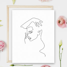 Lijntekening | Zwart-wit | Minimalistisch Poster