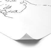 Lijntekening | Zwart-wit | Minimalistisch Poster (Hoek)