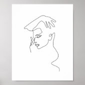 Lijntekening | Zwart-wit | Minimalistisch Poster (Voorkant)