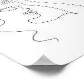 Lijntekening | Zwart-wit | Minimalistisch Poster (Hoek)