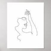 Lijntekening | Zwart-wit | Minimalistisch Poster (Voorkant)