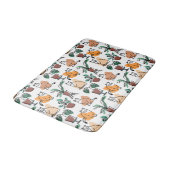 Lijntekenkat en bloemen badmat (Gekanteld)