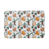 Lijntekenkat en bloemen badmat (Voorkant)