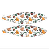 Lijntekenkat en bloemen basketbal (Panelen)