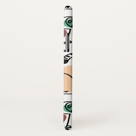 Lijntekenkat en bloemen Case-Mate iPhone case (Achterkant / rechts)