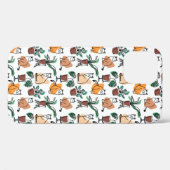 Lijntekenkat en bloemen Case-Mate iPhone case (Achterkant (horizontaal))