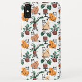 Lijntekenkat en bloemen Case-Mate iPhone case (Achterkant)