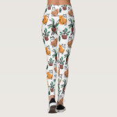 Lijntekenkat en bloemen leggings (Achterkant)