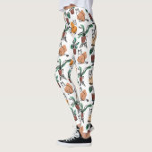 Lijntekenkat en bloemen leggings (Links)