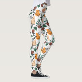 Lijntekenkat en bloemen leggings (Rechts)