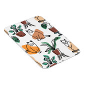 Lijntekenkat en bloemen magneet (Rechterzijde)