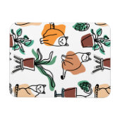 Lijntekenkat en bloemen magneet (Horizontaal)