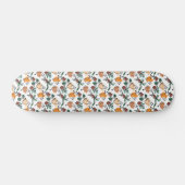 Lijntekenkat en bloemen persoonlijk skateboard (Horizontaal)