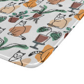 Lijntekenkat en bloemen snijplank (Hoek)