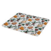 Lijntekenkat en bloemen snijplank (Hoek)