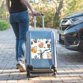 Lijntekenkat en bloemen sticker (Koffer Insitu)