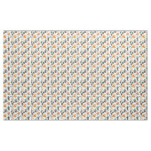 Lijntekenkat en bloemen stof (Yard (91,4 cm))