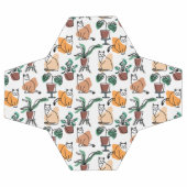 Lijntekenkat en bloemen voetbal (Enkel)