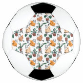 Lijntekenkat en bloemen voetbal (Voorkant)