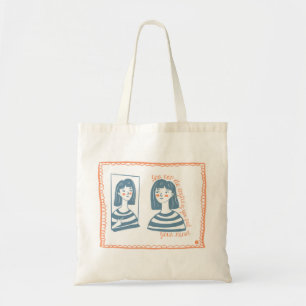Lijntekenmeisje Tote Bag